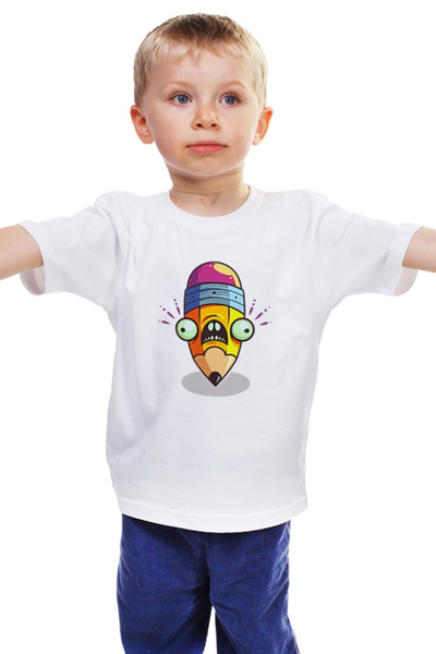 Заказать детскую футболку в Москве. Детская футболка классическая унисекс Карандаш от fanart - готовые дизайны и нанесение принтов.