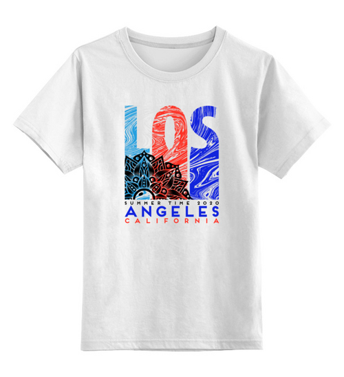Заказать детскую футболку в Москве. Детская футболка классическая унисекс Лос-Анджелес от balden - готовые дизайны и нанесение принтов.