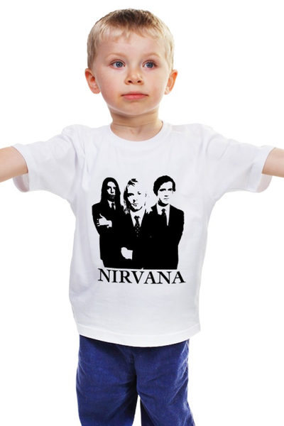 Заказать детскую футболку в Москве. Детская футболка классическая унисекс Nirvana от Vladec11 - готовые дизайны и нанесение принтов.