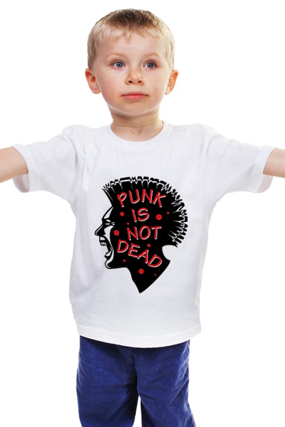 Заказать детскую футболку в Москве. Детская футболка классическая унисекс PUNK IS NOT DEAD от trend - готовые дизайны и нанесение принтов.