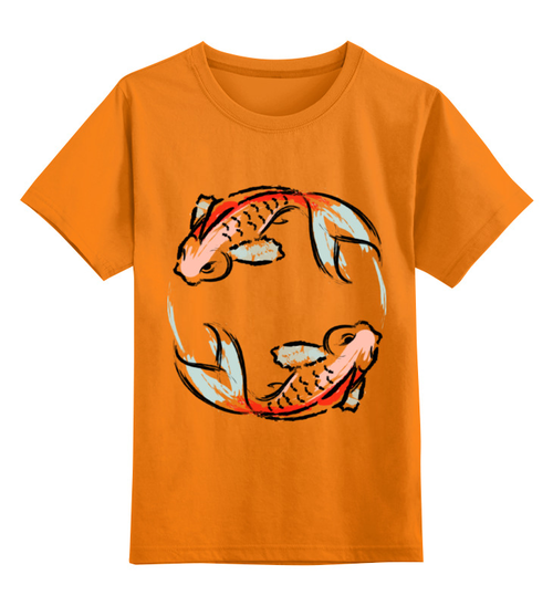Заказать детскую футболку в Москве. Детская футболка классическая унисекс Знак Зодиака Рыбы от BeliySlon - готовые дизайны и нанесение принтов.