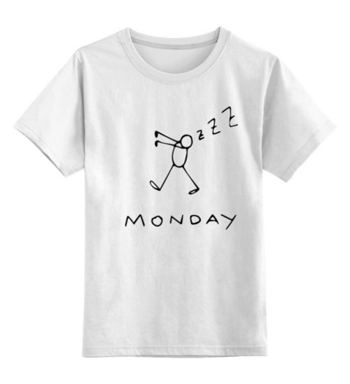 Заказать детскую футболку в Москве. Детская футболка классическая унисекс Понедельник от MariYang  - готовые дизайны и нанесение принтов.