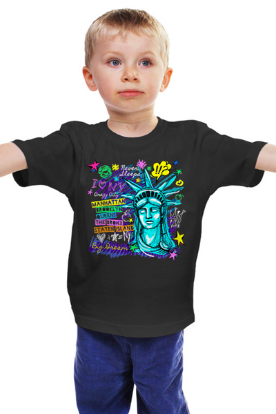 Заказать детскую футболку в Москве. Детская футболка классическая унисекс ☆ Statue Of Liberty ☆ от balden - готовые дизайны и нанесение принтов.