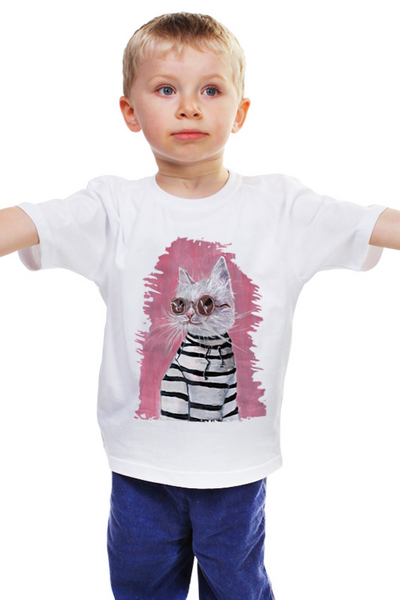 Заказать детскую футболку в Москве. Детская футболка классическая унисекс Котофея от motienko@mail.ru - готовые дизайны и нанесение принтов.