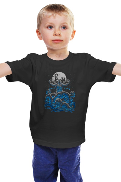 Заказать детскую футболку в Москве. Детская футболка классическая унисекс Зов Ктулху от printik - готовые дизайны и нанесение принтов.