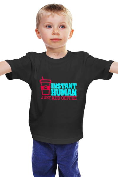 Заказать детскую футболку в Москве. Детская футболка классическая унисекс Кофе. от hideo_kojima - готовые дизайны и нанесение принтов.