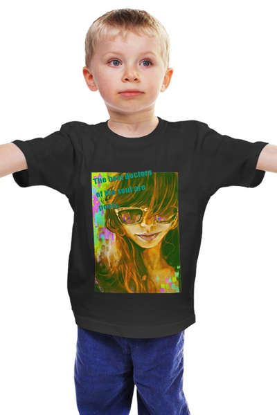 Заказать детскую футболку в Москве. Детская футболка классическая унисекс Ilness от IraIdea - готовые дизайны и нанесение принтов.