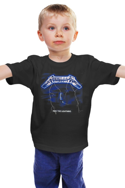 Заказать детскую футболку в Москве. Детская футболка классическая унисекс Metallica "Ride the Lighting" от prokop7 - готовые дизайны и нанесение принтов.