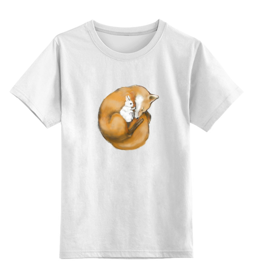 Заказать детскую футболку в Москве. Детская футболка классическая унисекс лиса и заяц от basj10@mail.ru - готовые дизайны и нанесение принтов.