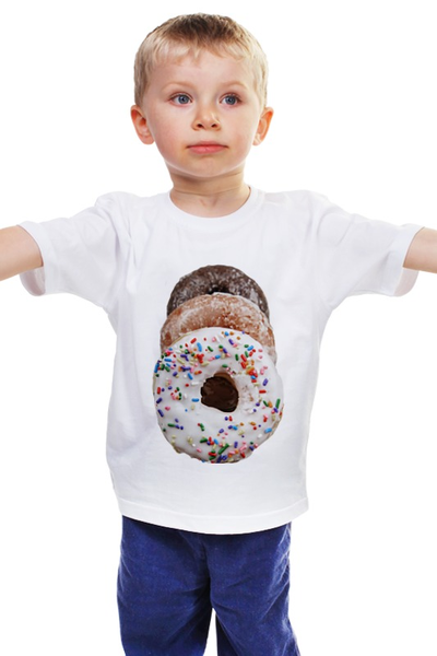 Заказать детскую футболку в Москве. Детская футболка классическая унисекс Donuts от chemparparokke - готовые дизайны и нанесение принтов.