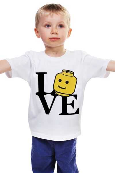 Заказать детскую футболку в Москве. Детская футболка классическая унисекс Люблю лего от Yaroslava - готовые дизайны и нанесение принтов.