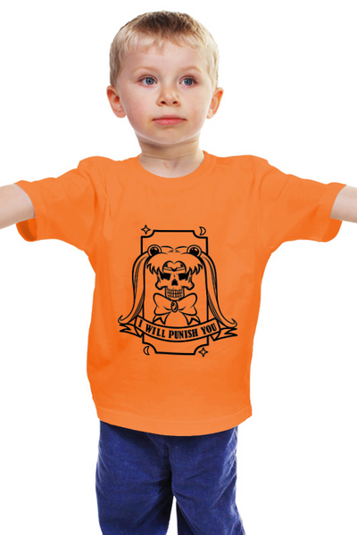 Заказать детскую футболку в Москве. Детская футболка классическая унисекс Череп луны от Дана Столыпина - готовые дизайны и нанесение принтов.
