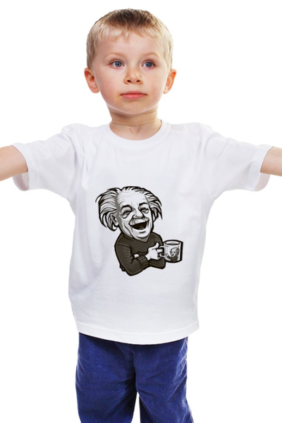 Заказать детскую футболку в Москве. Детская футболка классическая унисекс Эйнштейн от sanc13hez - готовые дизайны и нанесение принтов.