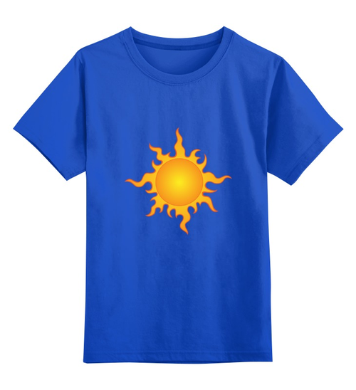 Заказать детскую футболку в Москве. Детская футболка классическая унисекс Солнце от trend - готовые дизайны и нанесение принтов.