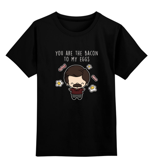 Заказать детскую футболку в Москве. Детская футболка классическая унисекс Рон Свонсон (Бекон) от trugift - готовые дизайны и нанесение принтов.