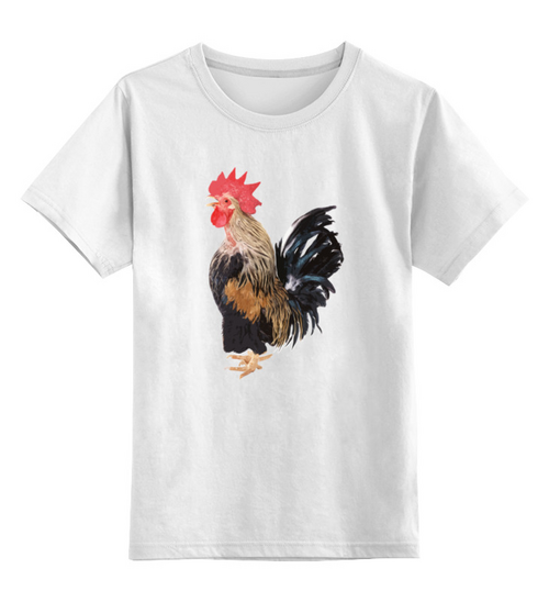 Заказать детскую футболку в Москве. Детская футболка классическая унисекс Петушок от BAD OWL - готовые дизайны и нанесение принтов.