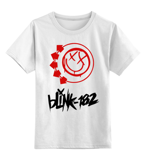 Заказать детскую футболку в Москве. Детская футболка классическая унисекс blink-182 red logo от slider - готовые дизайны и нанесение принтов.