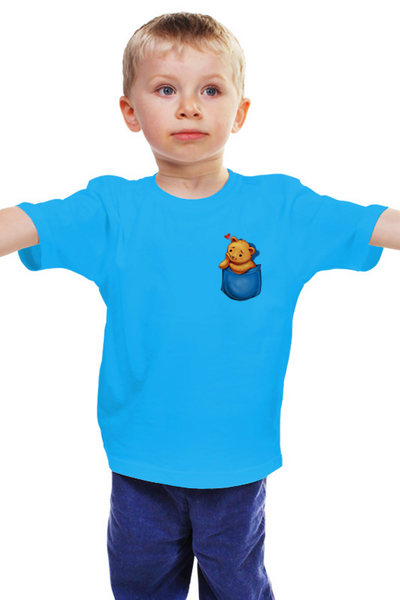 Заказать детскую футболку в Москве. Детская футболка классическая унисекс Милашка в кармашке  от T-shirt print  - готовые дизайны и нанесение принтов.