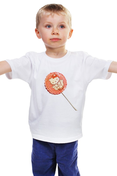 Заказать детскую футболку в Москве. Детская футболка классическая унисекс Леденец на палочке от Balloge - готовые дизайны и нанесение принтов.