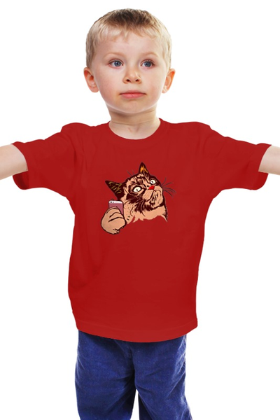 Заказать детскую футболку в Москве. Детская футболка классическая унисекс Селфи от printik - готовые дизайны и нанесение принтов.