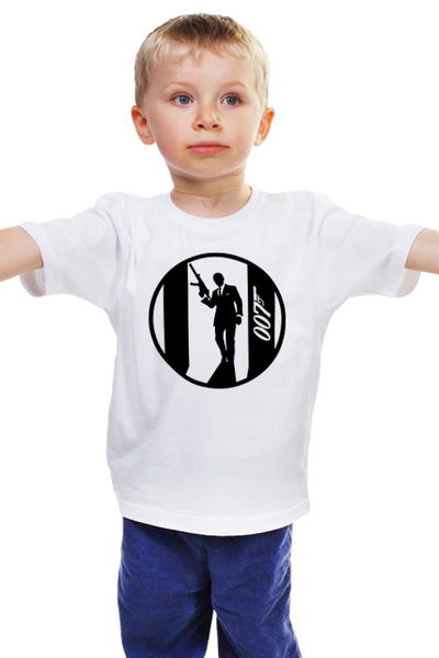 Заказать детскую футболку в Москве. Детская футболка классическая унисекс Джеймс Бонд от trugift - готовые дизайны и нанесение принтов.