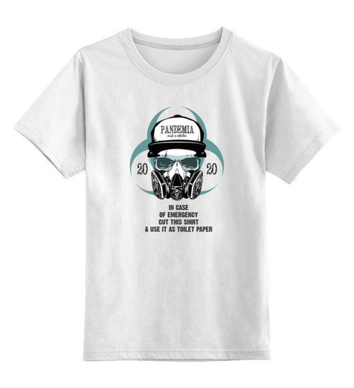 Заказать детскую футболку в Москве. Детская футболка классическая унисекс Pandemia Shirt от Рустам Юсупов - готовые дизайны и нанесение принтов.