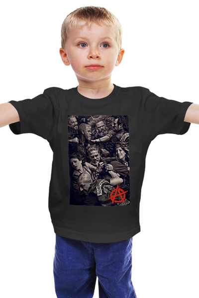 Заказать детскую футболку в Москве. Детская футболка классическая унисекс Сыны анархии от Яхонт - готовые дизайны и нанесение принтов.