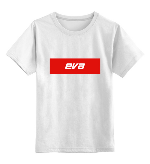 Заказать детскую футболку в Москве. Детская футболка классическая унисекс Имя Eva от THE_NISE  - готовые дизайны и нанесение принтов.