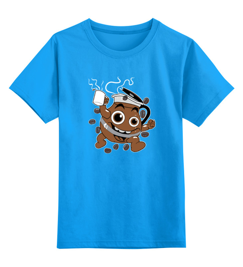 Заказать детскую футболку в Москве. Детская футболка классическая унисекс КОФЕ (Coffee) от coolmag - готовые дизайны и нанесение принтов.