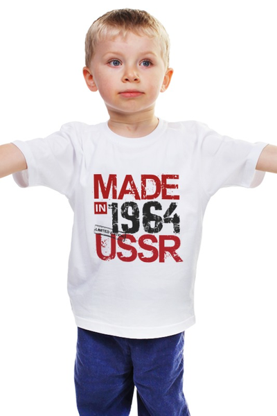 Заказать детскую футболку в Москве. Детская футболка классическая унисекс 1964 год рождения от Djimas Leonki - готовые дизайны и нанесение принтов.