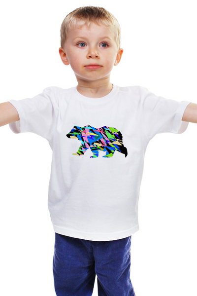 Заказать детскую футболку в Москве. Детская футболка классическая унисекс Медведь от Iris  - готовые дизайны и нанесение принтов.