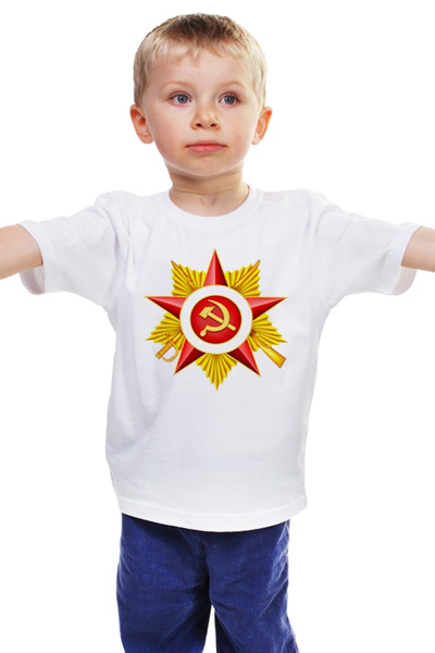 Заказать детскую футболку в Москве. Детская футболка классическая унисекс 9 мая от queen  - готовые дизайны и нанесение принтов.