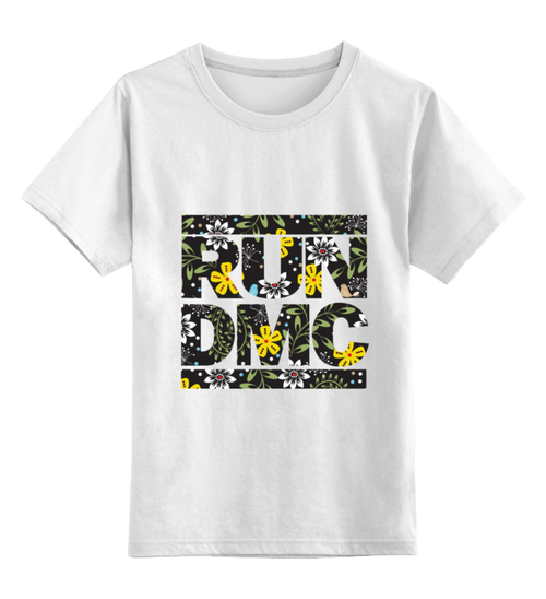 Заказать детскую футболку в Москве. Детская футболка классическая унисекс RUN DMC от ladygaga - готовые дизайны и нанесение принтов.