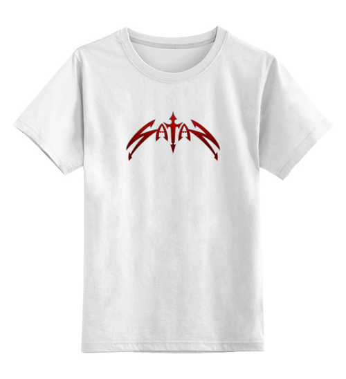 Заказать детскую футболку в Москве. Детская футболка классическая унисекс Satan  от T-shirt print  - готовые дизайны и нанесение принтов.