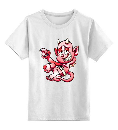Заказать детскую футболку в Москве. Детская футболка классическая унисекс Дьяволенок от T-shirt print  - готовые дизайны и нанесение принтов.