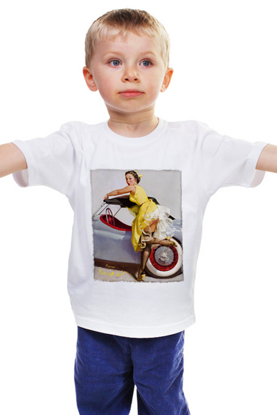 Заказать детскую футболку в Москве. Детская футболка классическая унисекс Pin-up girl от lissa - готовые дизайны и нанесение принтов.
