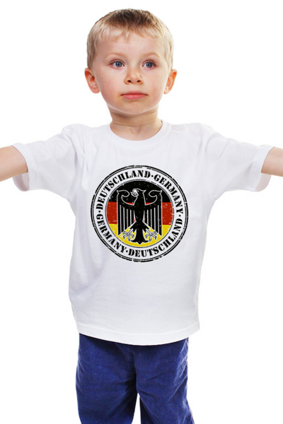Заказать детскую футболку в Москве. Детская футболка классическая унисекс ✠Deutschland✠ от balden - готовые дизайны и нанесение принтов.