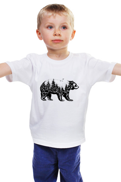 Заказать детскую футболку в Москве. Детская футболка классическая унисекс Русский медведь от zen4@bk.ru - готовые дизайны и нанесение принтов.