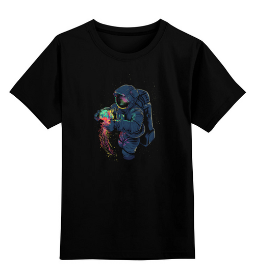 Заказать детскую футболку в Москве. Детская футболка классическая унисекс Космическая медуза от ISliM - готовые дизайны и нанесение принтов.