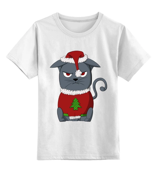 Заказать детскую футболку в Москве. Детская футболка классическая унисекс Новогодний китайский котик от Nos  - готовые дизайны и нанесение принтов.