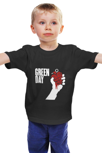 Заказать детскую футболку в Москве. Детская футболка классическая унисекс Green day от Easy-store - готовые дизайны и нанесение принтов.