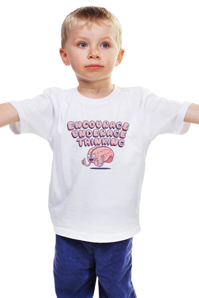 Заказать детскую футболку в Москве. Детская футболка классическая унисекс Brain от trugift - готовые дизайны и нанесение принтов.