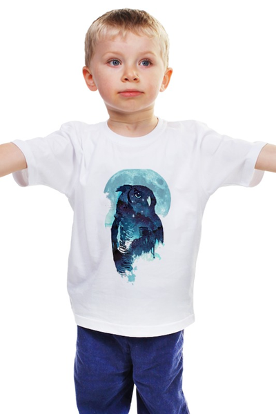 Заказать детскую футболку в Москве. Детская футболка классическая унисекс Midnight Owl от YellowCloverShop - готовые дизайны и нанесение принтов.