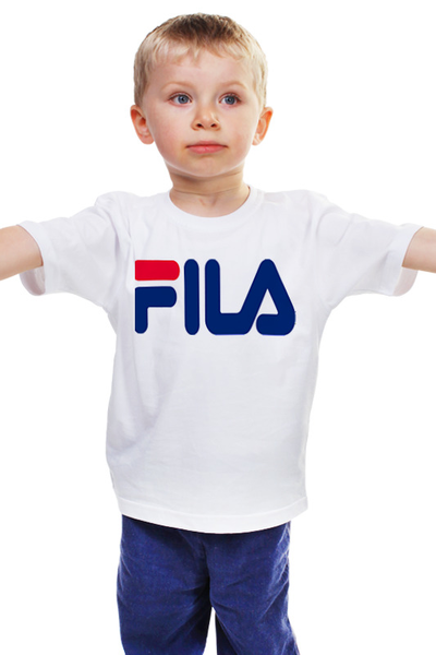Заказать детскую футболку в Москве. Детская футболка классическая унисекс FILA IP от vitya vitya - готовые дизайны и нанесение принтов.