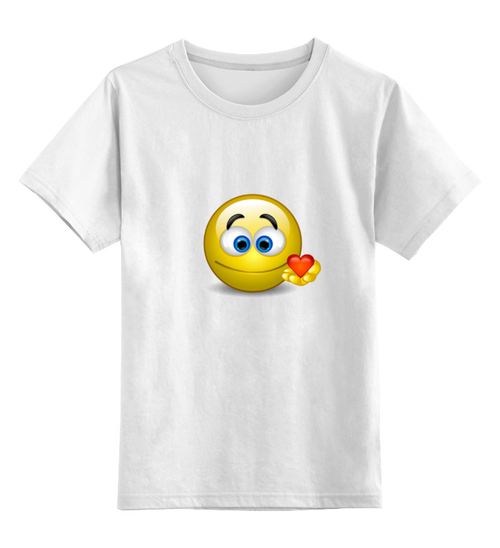 Заказать детскую футболку в Москве. Детская футболка классическая унисекс "Smiley" от Abstractiya - готовые дизайны и нанесение принтов.