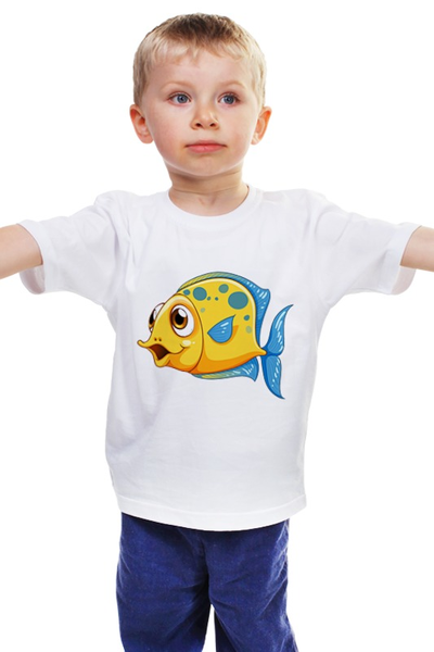 Заказать детскую футболку в Москве. Детская футболка классическая унисекс Рыбка 2 от Виктор Гришин - готовые дизайны и нанесение принтов.