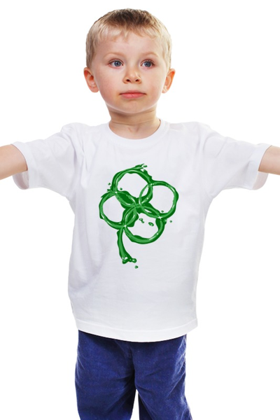 Заказать детскую футболку в Москве. Детская футболка классическая унисекс Клевер от printik - готовые дизайны и нанесение принтов.
