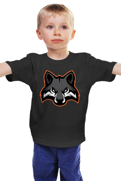 Заказать детскую футболку в Москве. Детская футболка классическая унисекс Wolf / Волк от crash - готовые дизайны и нанесение принтов.