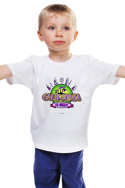 Заказать детскую футболку в Москве. Детская футболка классическая унисекс Калифорния от ivirn - готовые дизайны и нанесение принтов.