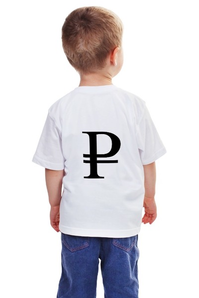 Заказать детскую футболку в Москве. Детская футболка классическая унисекс Ruble от Wax  - готовые дизайны и нанесение принтов.
